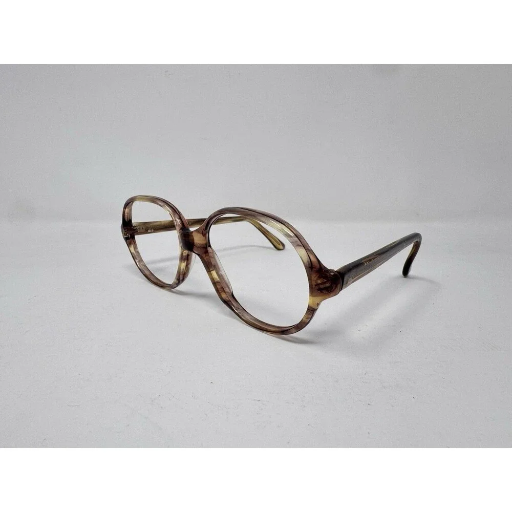 Vintage 1970s Eyeglass Frames 50-18-135 Brown Round Frames Only New Old Stock